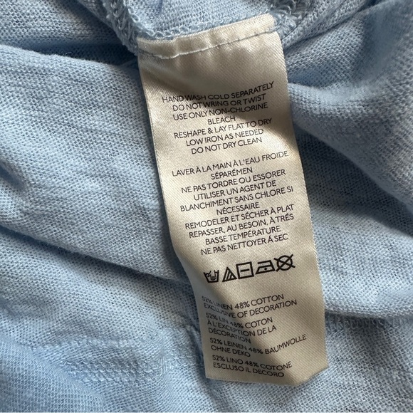 NWT Free People Love Language Tank Top in Blue Dewshine - Size Small - Picture 8 of 10